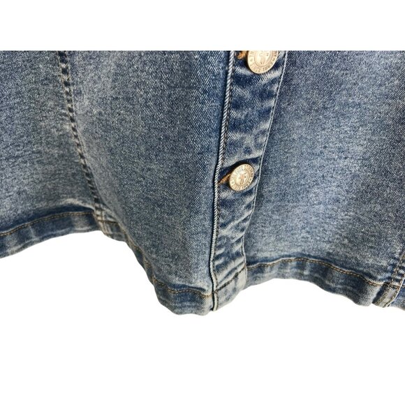 FRYE Denim Mini Dress Size XXL Denim Sleeveless Stretch Sleeveless Ladies - Picture 3 of 9